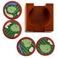 Khen Golf Hand-Stitched Needlepoint Coasters - Set of 4-0