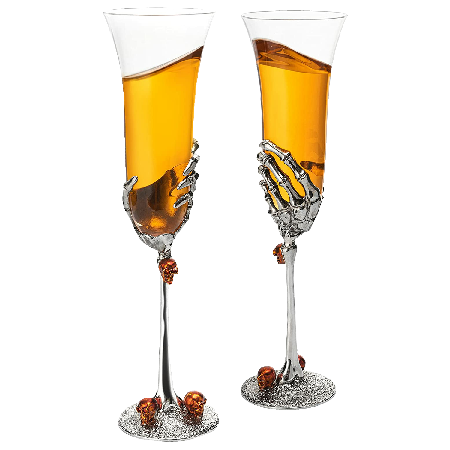 The Wine Savant Stemmed Single Skeleton Glasses Single Glass 7oz-1