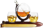 Rocket Whiskey Decanter Set, Planets Globe Decanter-4