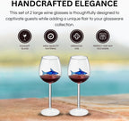 Shark-Inspired Wine Glasses Set of 2 – 13oz-3