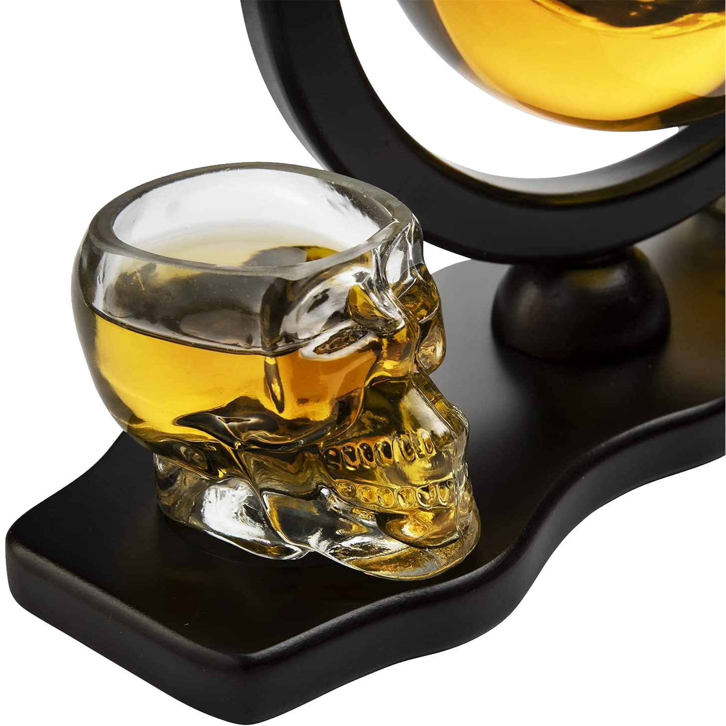 Skull Decanter Set With 2 Skull Shot Glasses-1