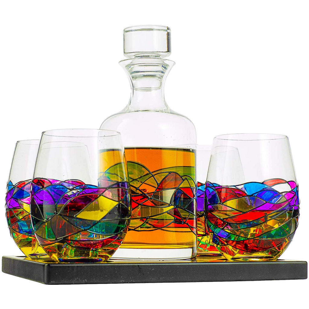 Artisanal Hand Painted Glassware Gift-1