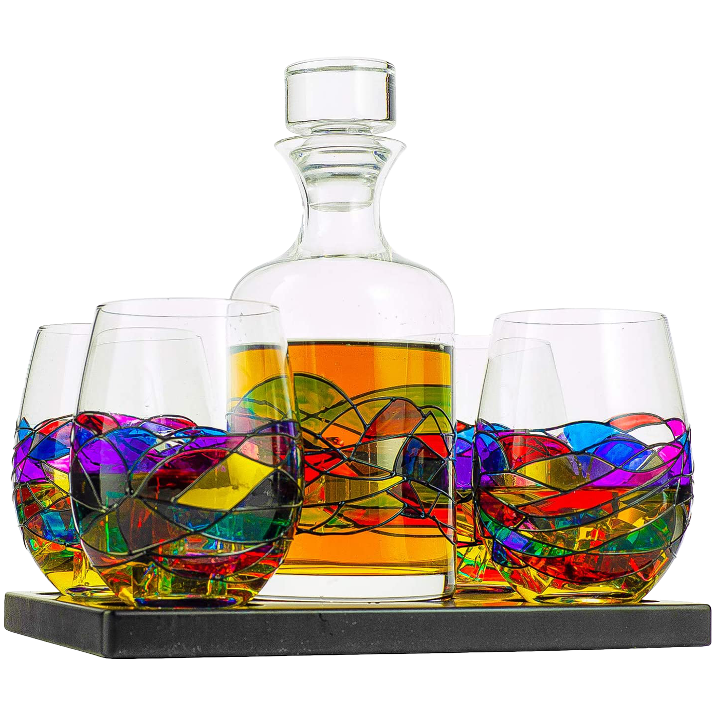 Artisanal Hand Painted Glassware Gift-1