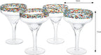 Mexican Margarita Hand Blown Glass - Set of 4 - Large 16oz-4