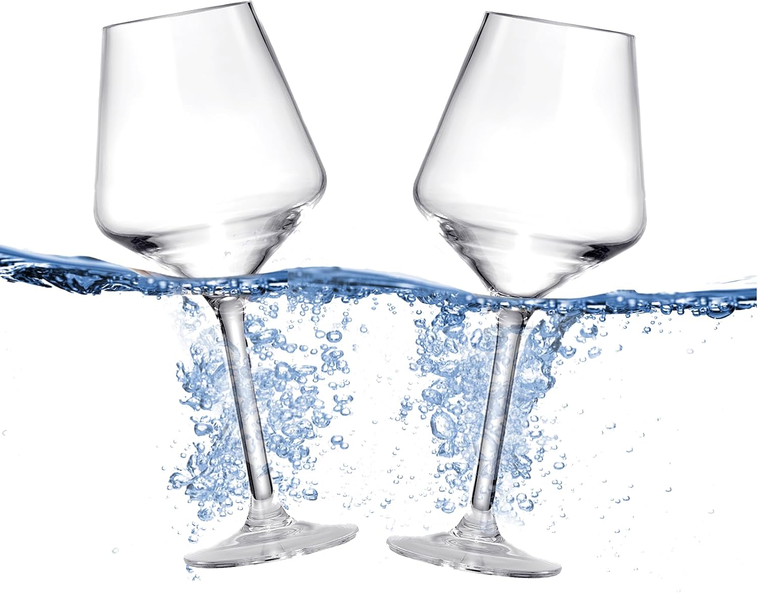 Floating Wine Glasses for Pool - Set of 2-15 OZ (Green)