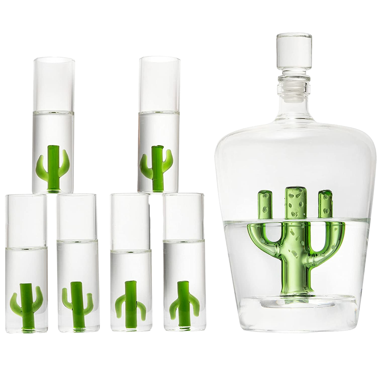 Tequila Decanter Set with Cactus Decanter (Cactus)-0