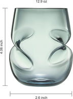 Khen Unbreakable Aerating Stemless Wine Glasses Set of 6-13 oz Pastel Glass-2