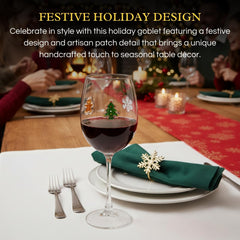 Stemmed Christmas Icon Glass Cups - 14 oz