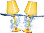 Floating Wine Glasses for Pool - Set of 2-15 OZ (Yellow)-4