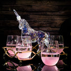 Iridescent Unicorn Wine Whiskey Decanter Set 750ml-1