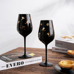 Crystal Stemmed Skiing, Apres Ski Skiier Wine Glasses - Set of 2-1