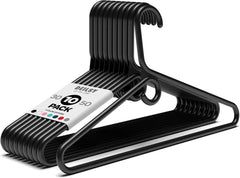 Black Heavy Duty Hangers with Hooks (Carton of 100 Hangers)-0