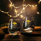 Vincent Van Gogh Wine Glasses Artisanal Hand Painted Stemless Set of 2-2