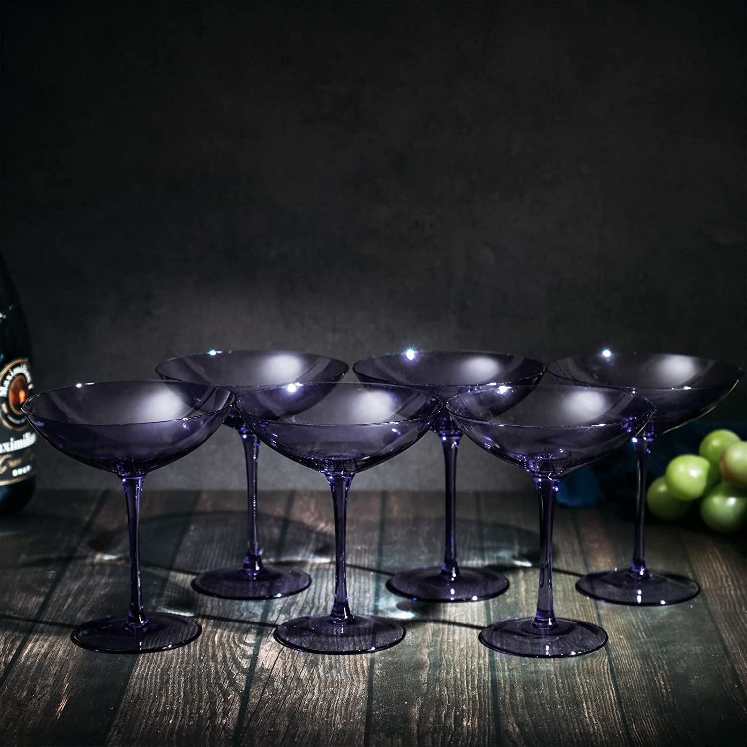 Lavender Champagne Coupes 12oz Set of 6-2
