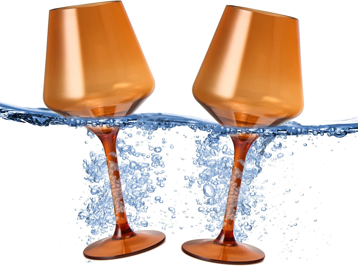 Floating Wine Glasses for Pool - Set of 2-15 OZ (Green)