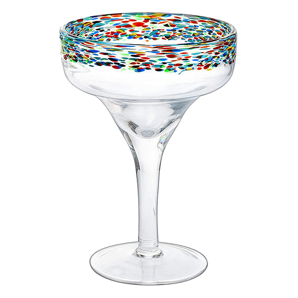 Mexican Margarita Hand Blown Glass - Set of 4 - Large 16oz-0