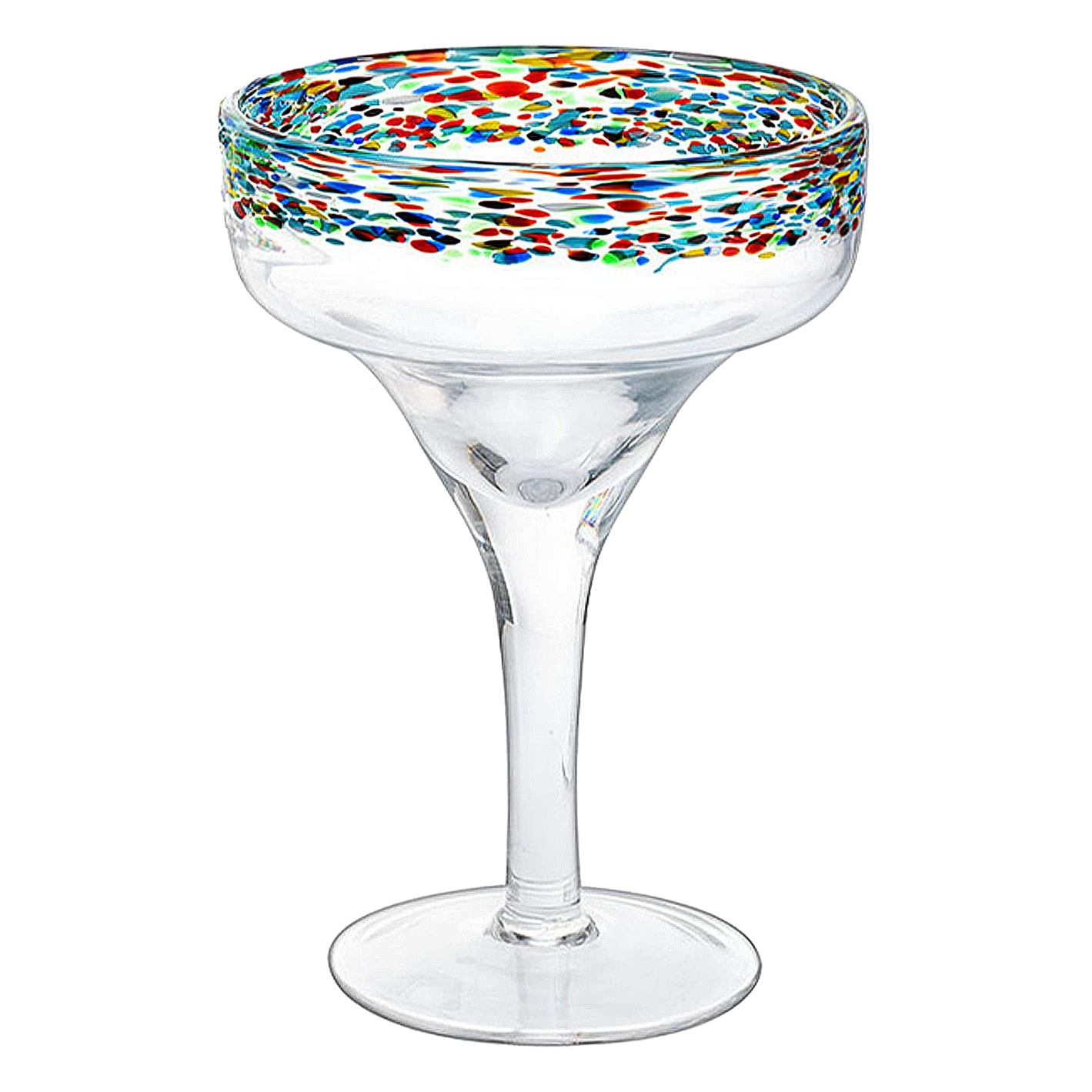 Mexican Margarita Hand Blown Glass - Set of 4 - Large 16oz-0
