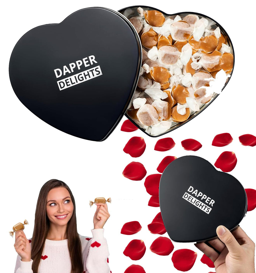 Valentines Day Gift Scotch Whiskey Caramels - Heart Tin-0