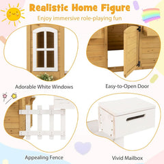 Premium Engineered Firwood Outdoor Playhouse With Mail box-1