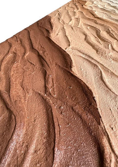 Hand Painted Textured Wave Landscape Painting 24x48-1