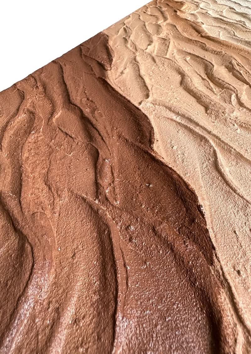 Hand Painted Textured Wave Landscape Painting 24x48-1