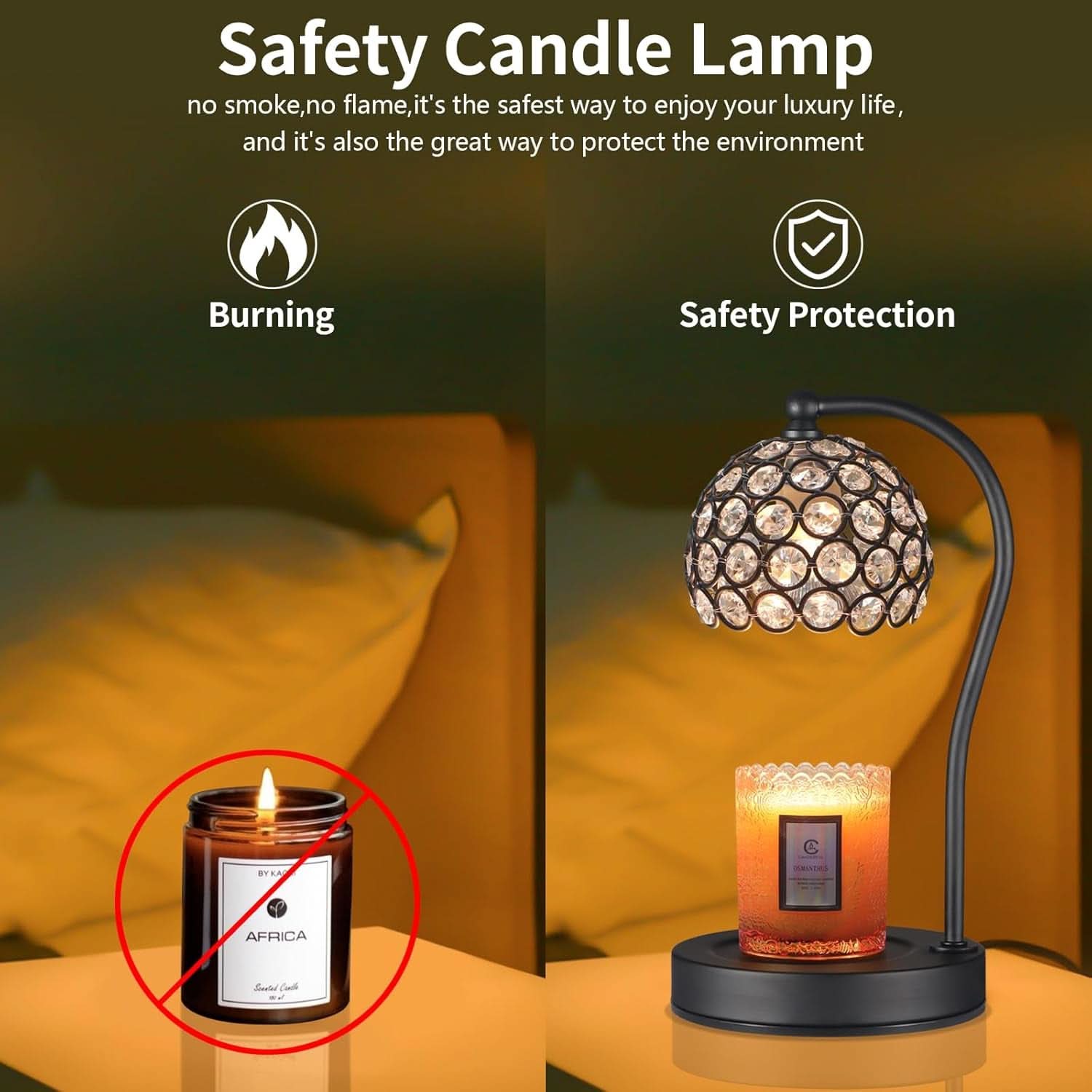 Dimmable Electric Candle Warmer Lamp Digital Timer