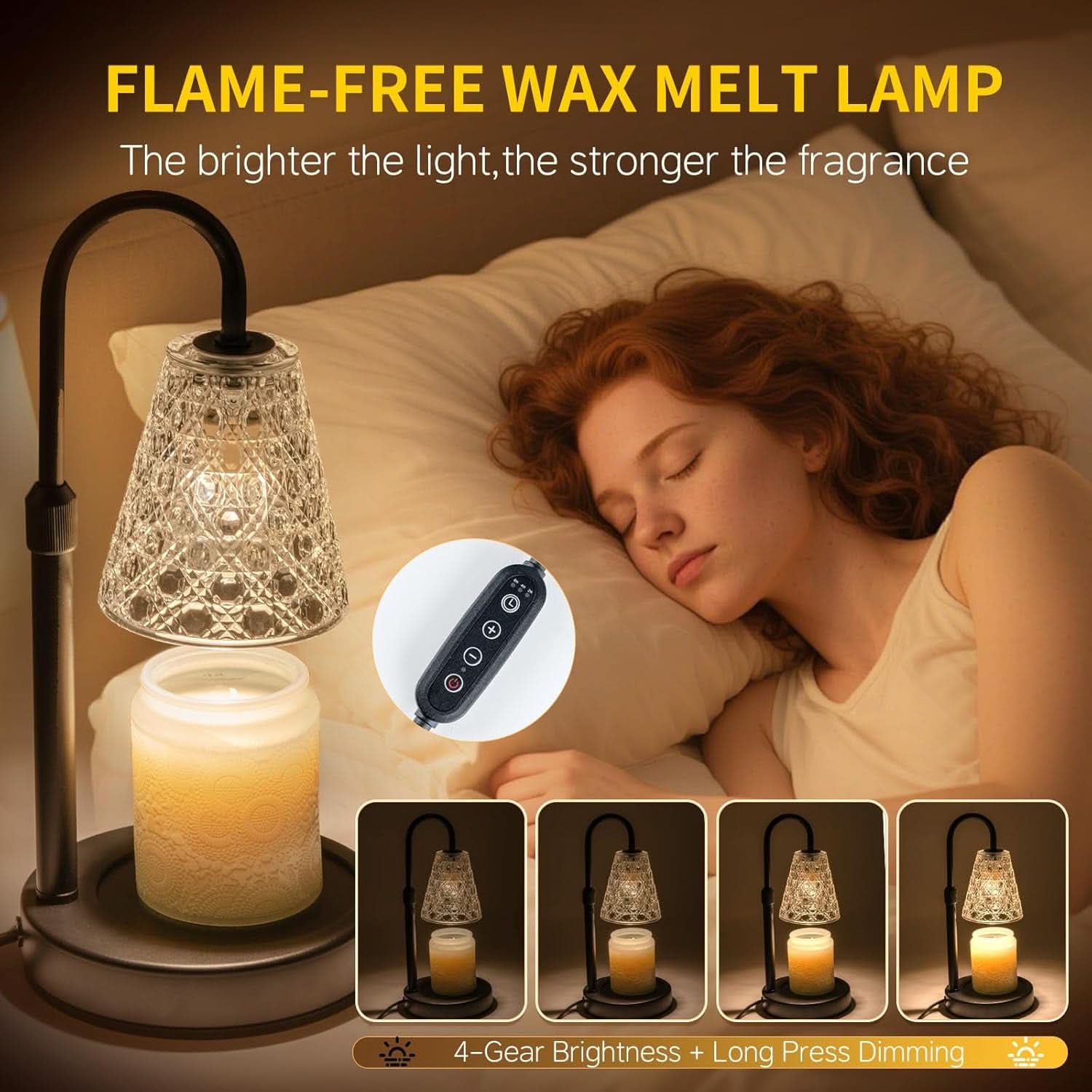 Candle Warmer Lamp With Programmable Timer Dimmable