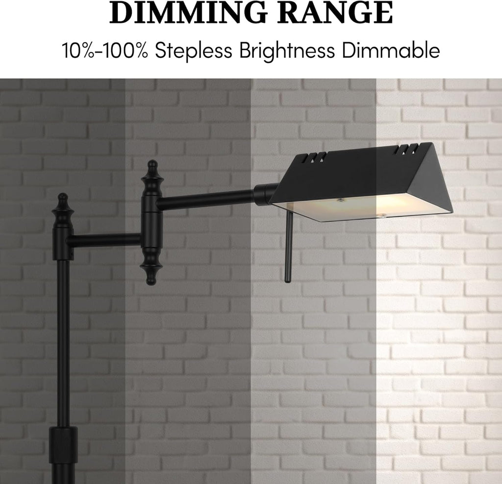 Dimmable Black Industrial Grade Floor Lamp With Remote-2