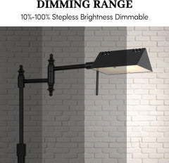Dimmable Black Industrial Grade Floor Lamp With Remote-2