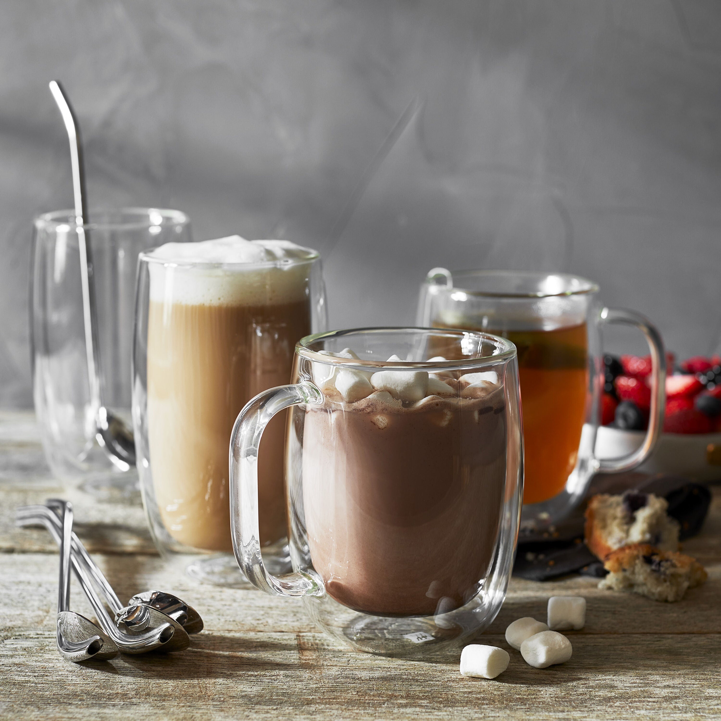 ZWILLING Sorrento Plus 2 Piece Latte Glass Set, Transparent-2