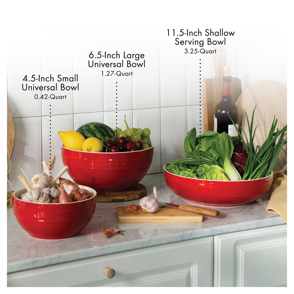 STAUB Ceramique 28 cm Ceramic Round Serving Bowl, Cherry-2
