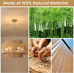 Twenty Four Inch Handwoven Chandelier Dining Room Fixture-2