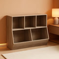 Kids Bookshelf Toy Storage Cabinet 35 Inch Long Greige-0