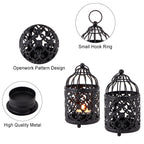 6 Pack Small Metal Candle Holder(Black)-4