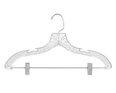 Crystal Clear Hangers with Clips, 360 Swivel Hook - 100 Pack