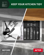 Basic Silverware Drawer Organizer, Black-4