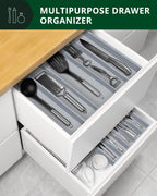 Utensil Drawer Organizer, Gray (5 Slots)-3