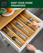 Utensil Drawer Organizer, Natural (5 Slots)-3