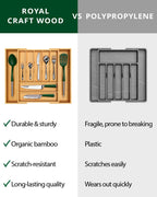Silverware Drawer Organizer, Natural (9 Slots)-3