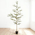 7' Realistic Light-Filled Artificial Olive Tree Plant for Indoor Decor