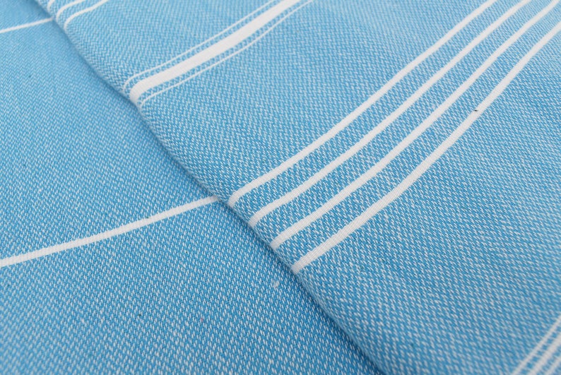 Turquoise Monaco Turkish Towel – Lightweight Quick Dry Beach & Bath Towel, Luxury Turkish Cotton Spa Towel, Travel & Pool Towel-1