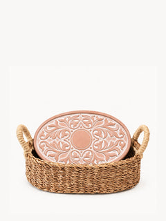 Bread Warmer & Basket - Vintage Vine Oval