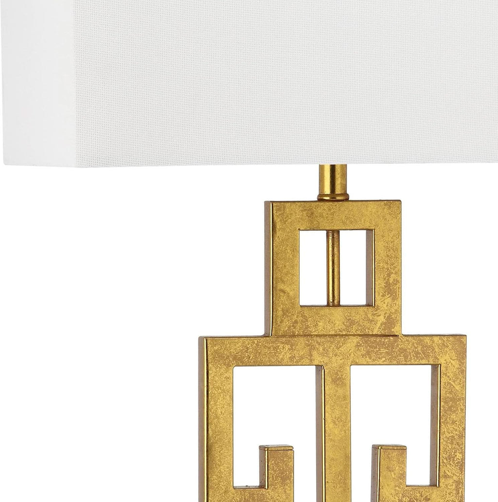 Greek Key Table Lamps Antique Gold Finish 29 Inch Led Bulbs-4