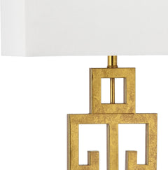 Greek Key Table Lamps Antique Gold Finish 29 Inch Led Bulbs-4