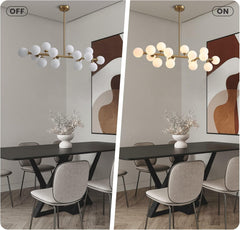 Gold Mid Century Modern Rectangle Chandelier Light-2