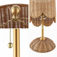 27.5 Brass Gold Coastal Table Lamps LED Bulbs Included-4