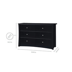 Crescent 6 Drawer Double Dresser Black GREENGUARD Gold-2