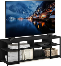 Entertainment Center TV Stand 65 Inch With Metal Frame Americano Black-4