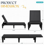 Adjustable Outdoor Chaise Lounge Chairs Set for Relaxation-1