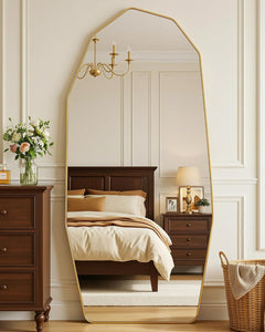 Full Length Mirror Seventy One Inches By Thirty Two Inches Gold Diamond Frame-2